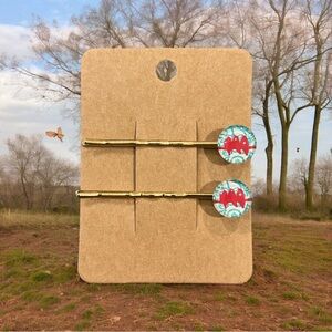 NEW Three Little Birds Paisley Design Bobby-pin Set